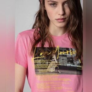 💗Zadig & Voltaire adorable pink “Love Yourself” tee - Small